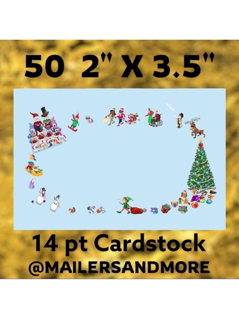50 Christmas Village Characters Thank You Cards. PRICE IS FIRM